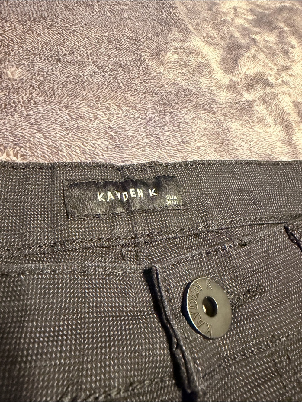 Kayden K Men’s Slim Black Dress Pants